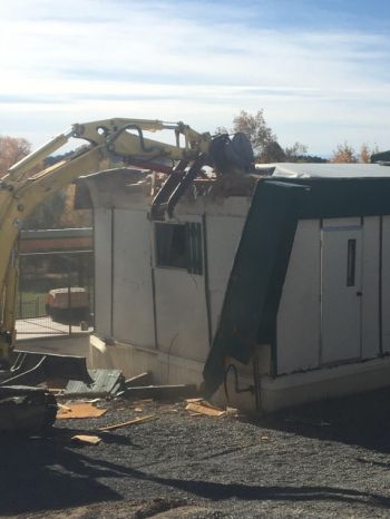 Mobile home being "chewed"