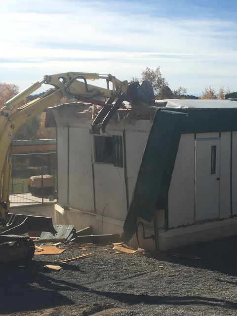 Mobile home being "chewed"