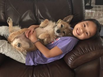 A sweet girl and her sweet pup !!!