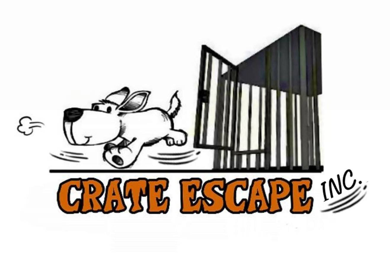 Dog escaping from clearance crate