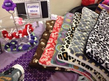Catnip mice and mats to raise funds