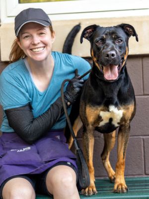 Hes fun hes friendly hes super cute looking and a great size 48 lbs Hes Ronaldo The way to